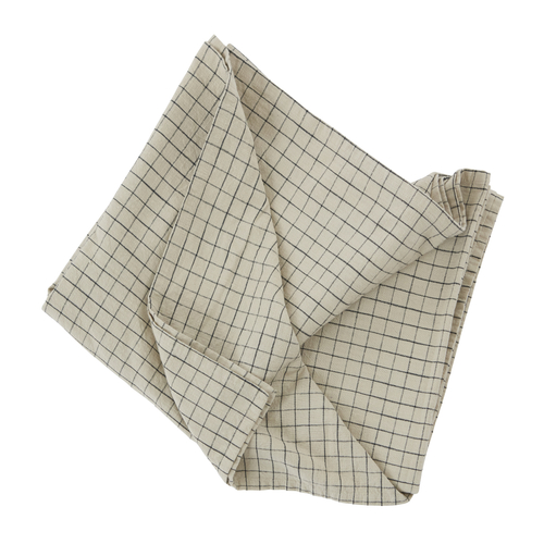 Grid Tablecloth 200x140 Clay-Black