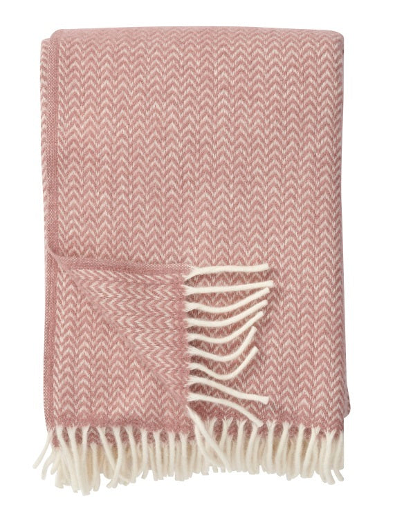 Klippan Chevron Eco Wool Blanket nude