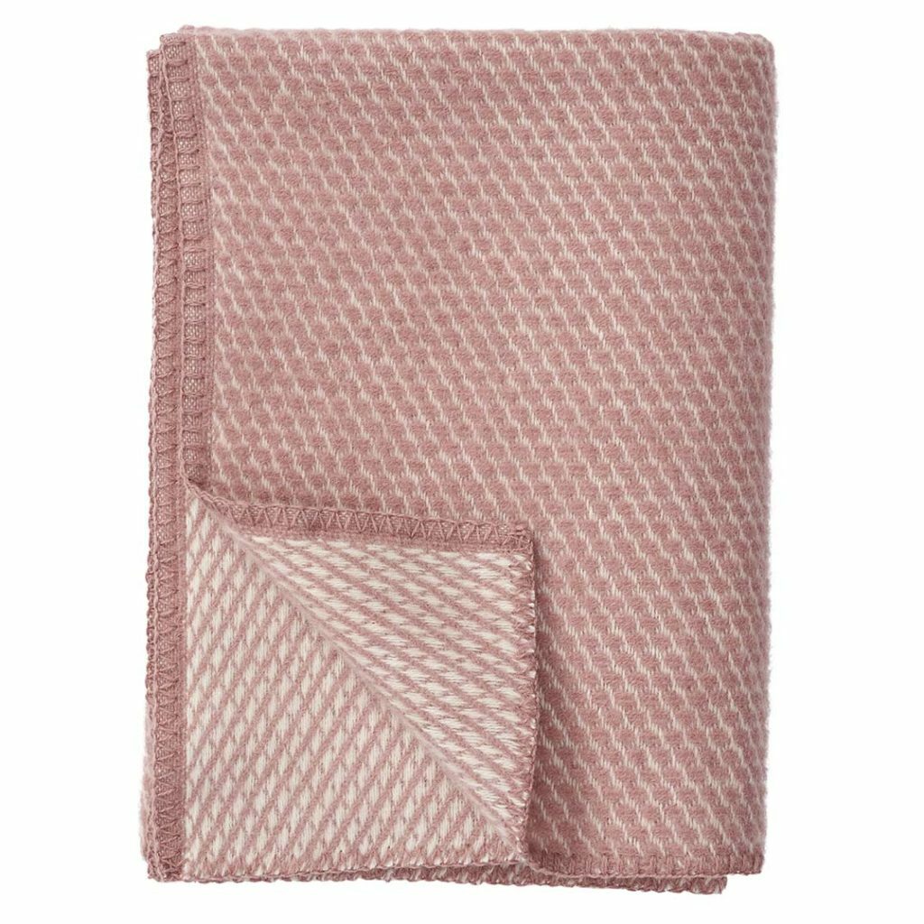Klippan Velvet Midi Brushed Wool Throw Rose
