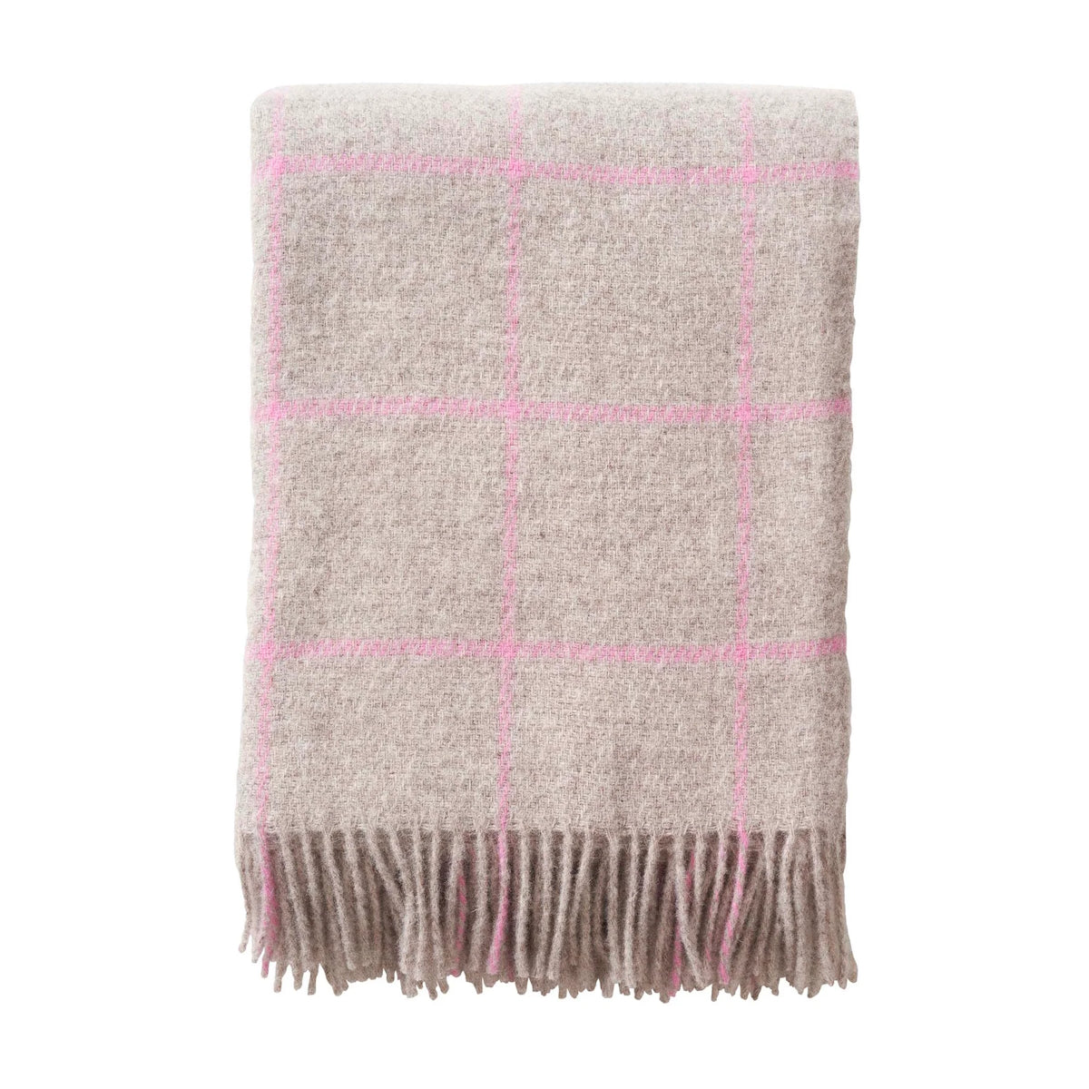Klippan Vinga Brushed Wool Blanket Pink