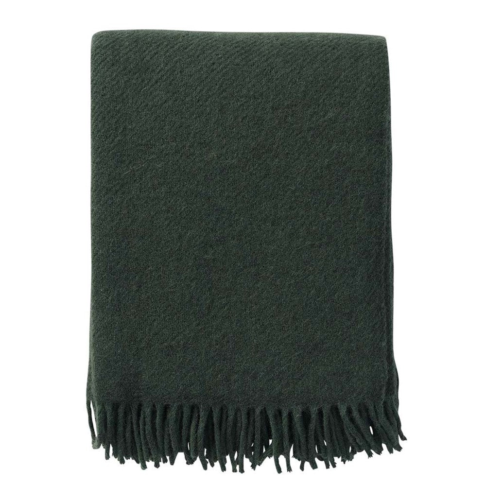 Klippan Gotland Wool Blanket Crispy Bottle Green