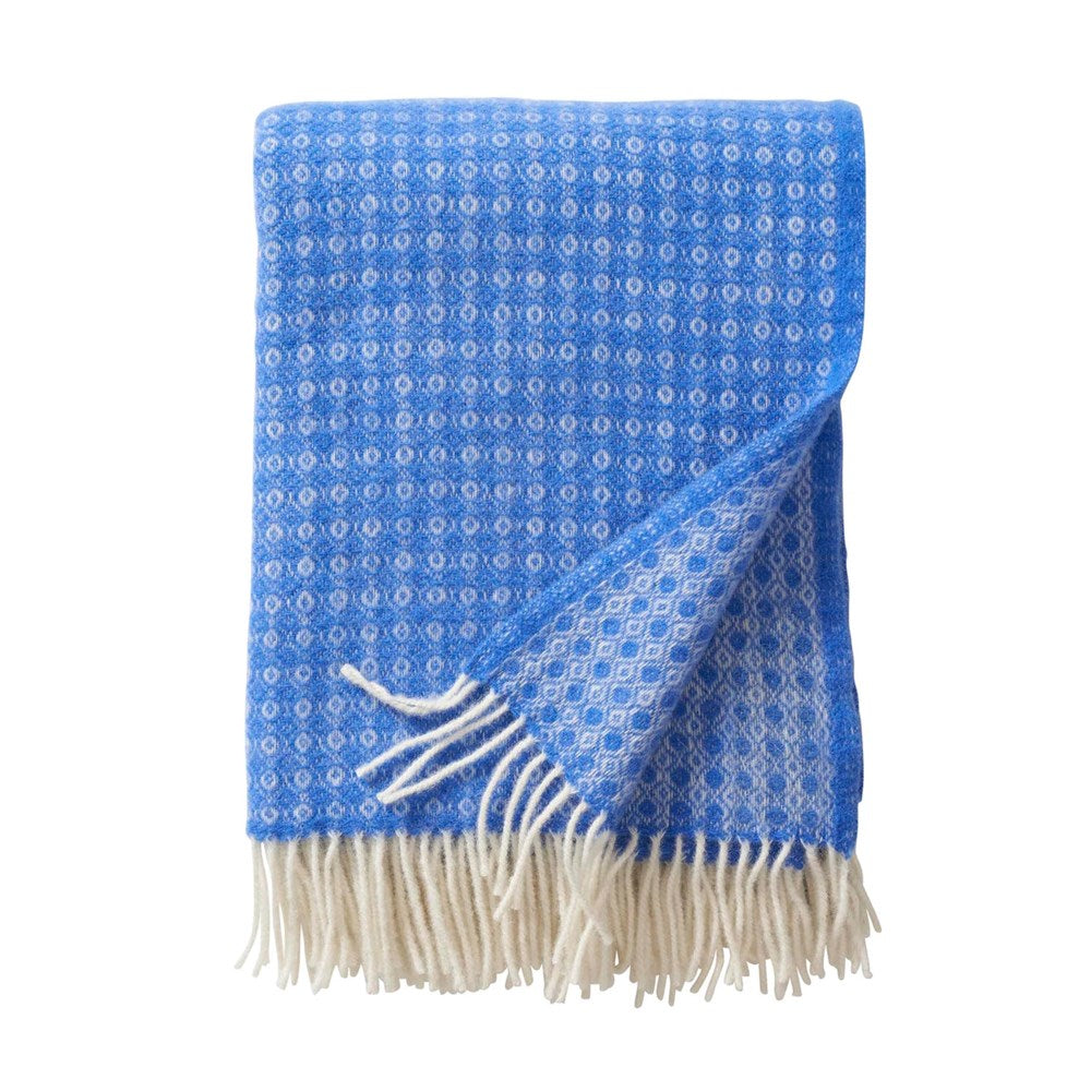 Klippan Loop Wool Blanket Bright Blue