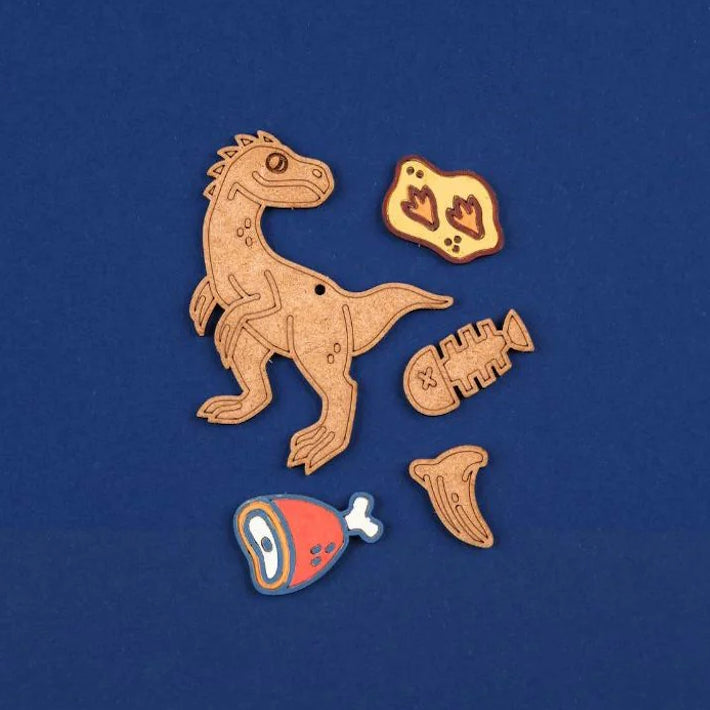 Crateit Dinosaur Raptor Wooden Toy