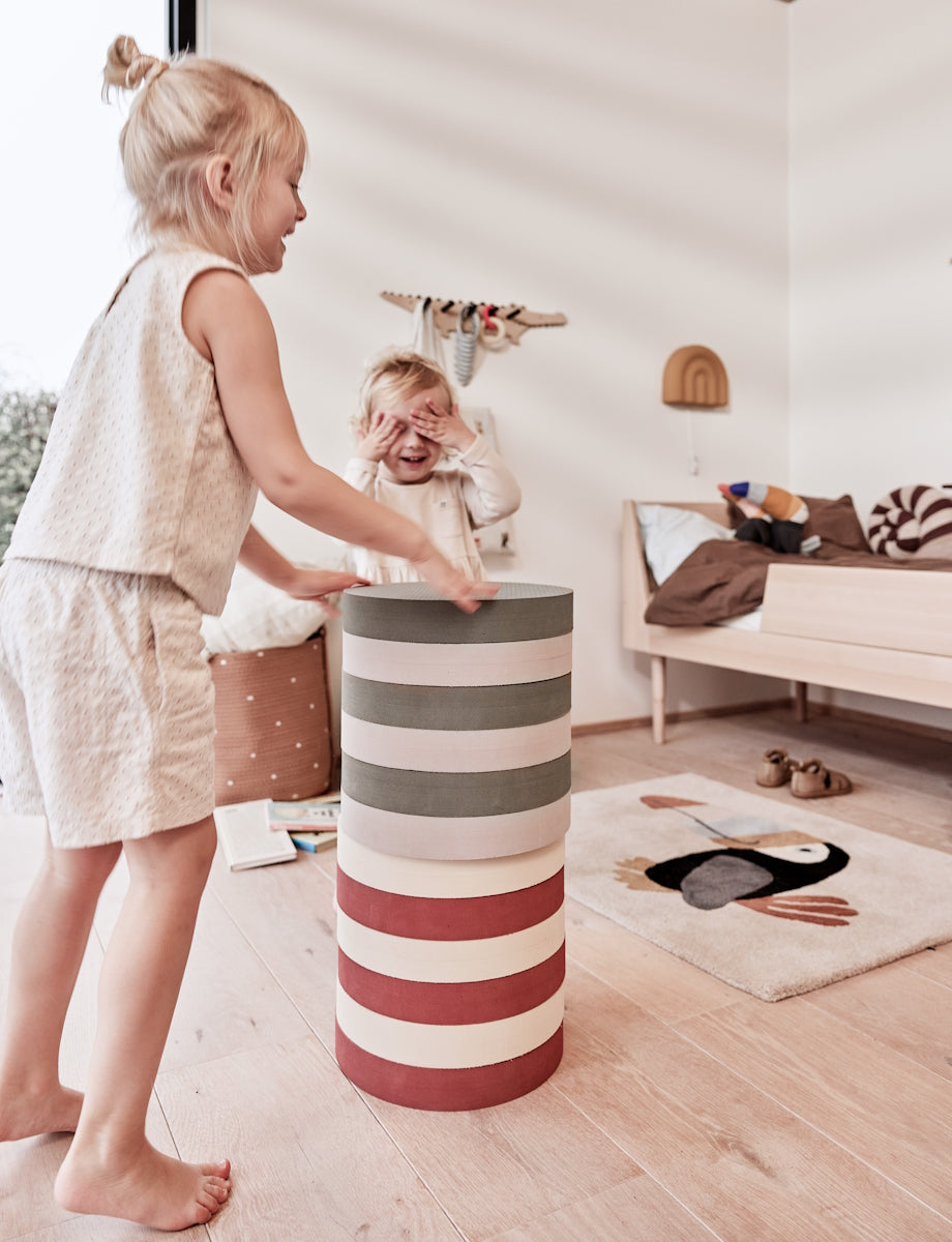 OYOY Iro Foam Stacking Stool vanilla-nutmeg