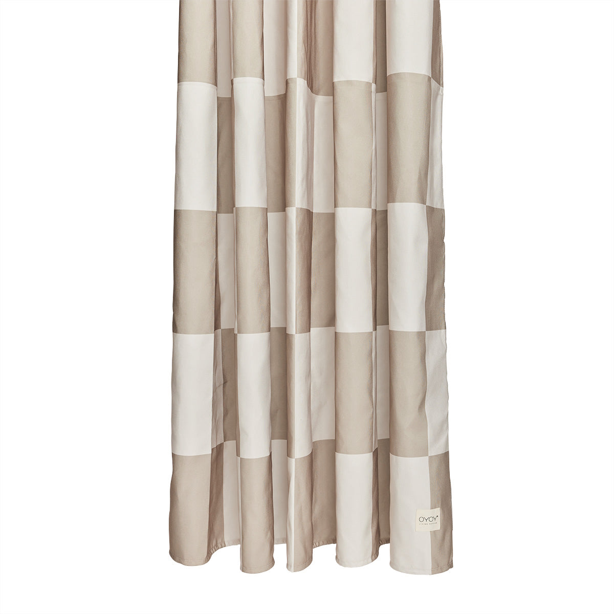 OYOY Chess Shower Curtain clay