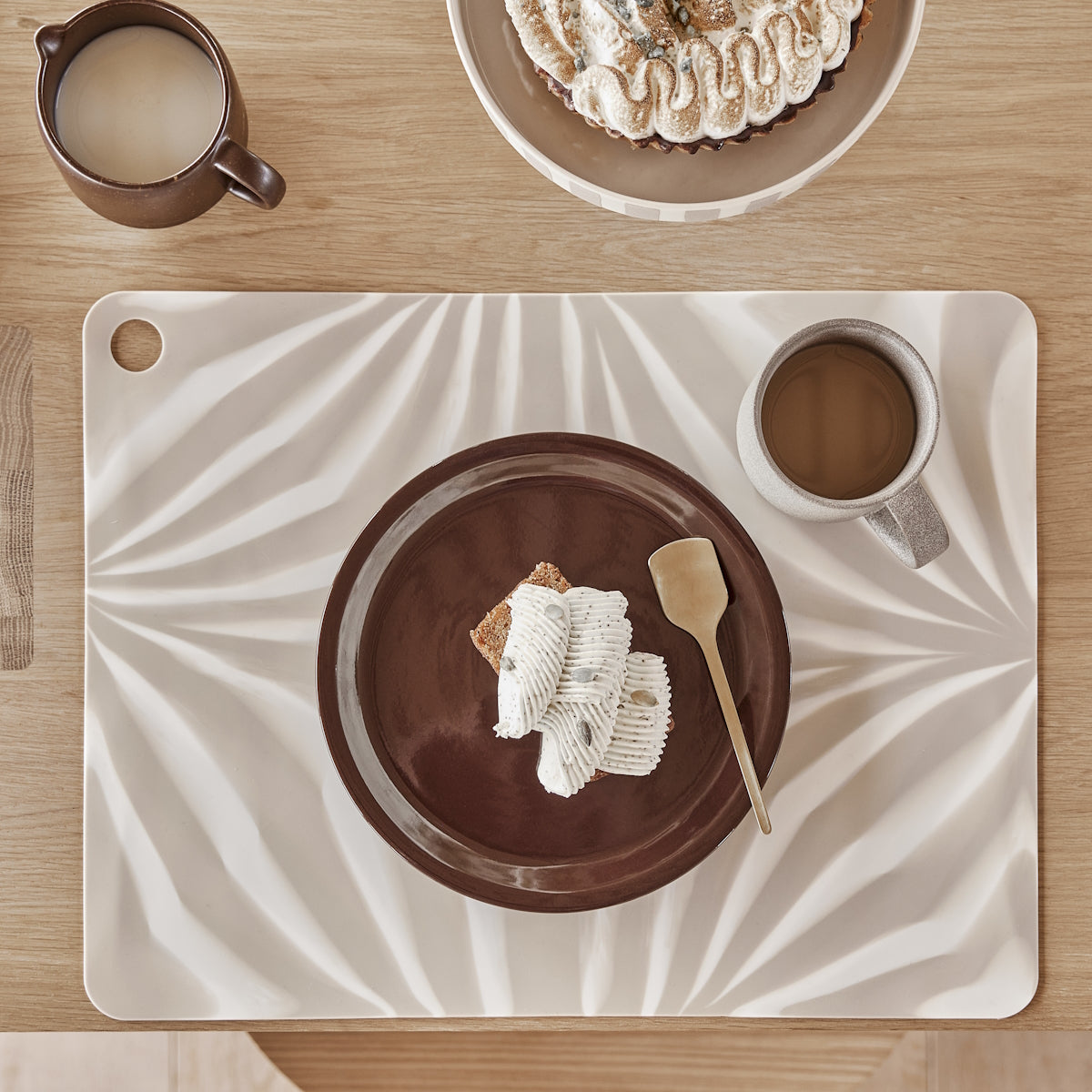 OYOY Placemat Zebura clay-offwhite 2pack