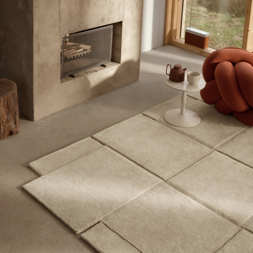 Design House Stockholm Basket Rug Wool Beige