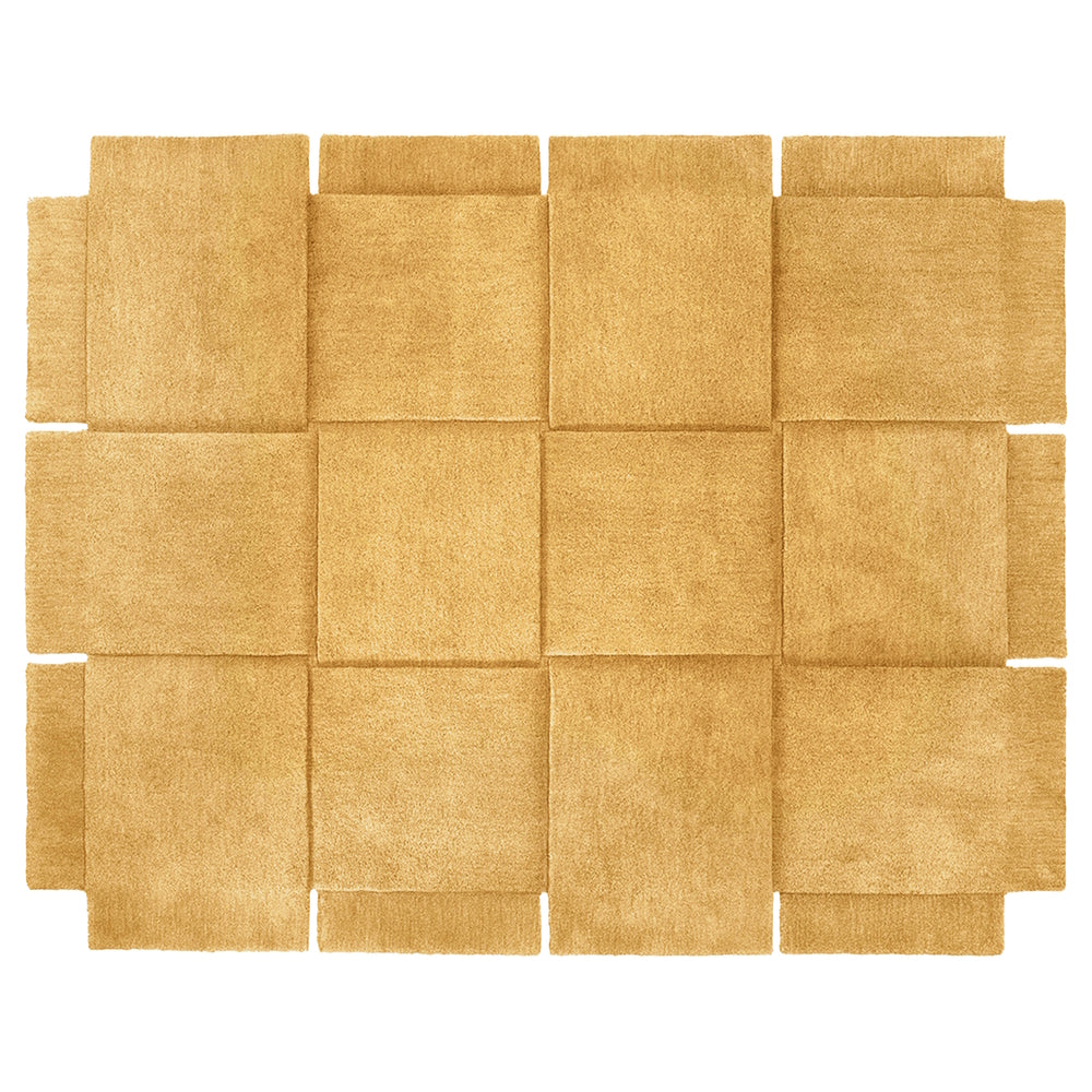 Design House Stockholm Basket Wool Rug Yellow Ochre 185x240