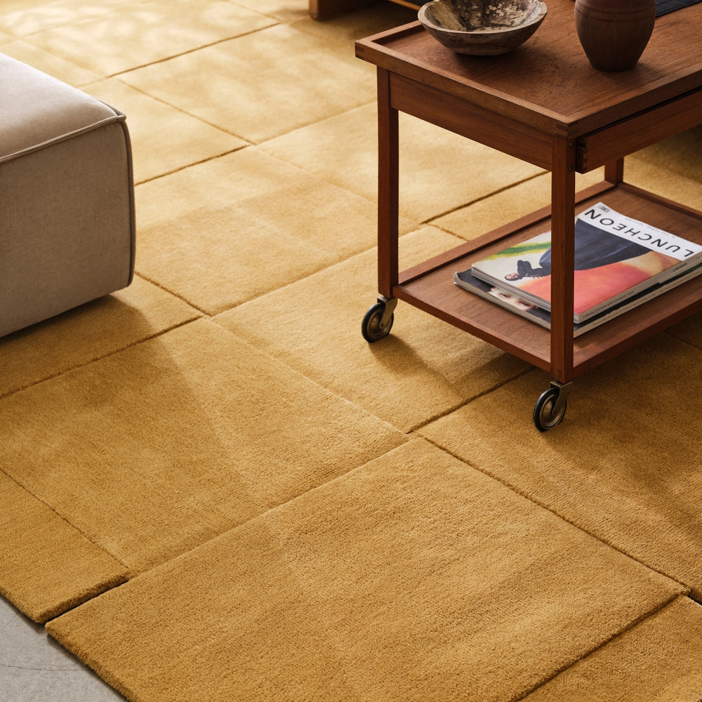 Design House Stockholm Basket Wool Rug Yellow Ochre