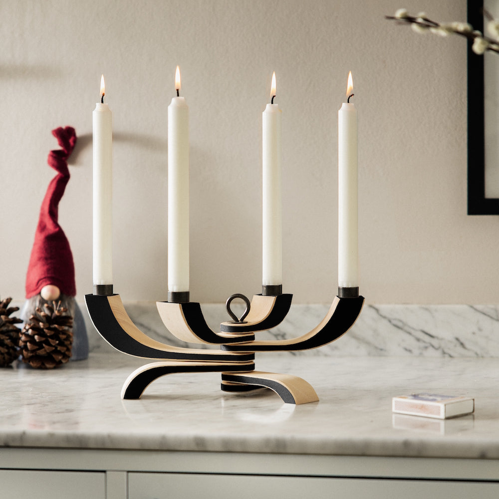 Design House Stockholm Nordic Light Candle Holder 4 black