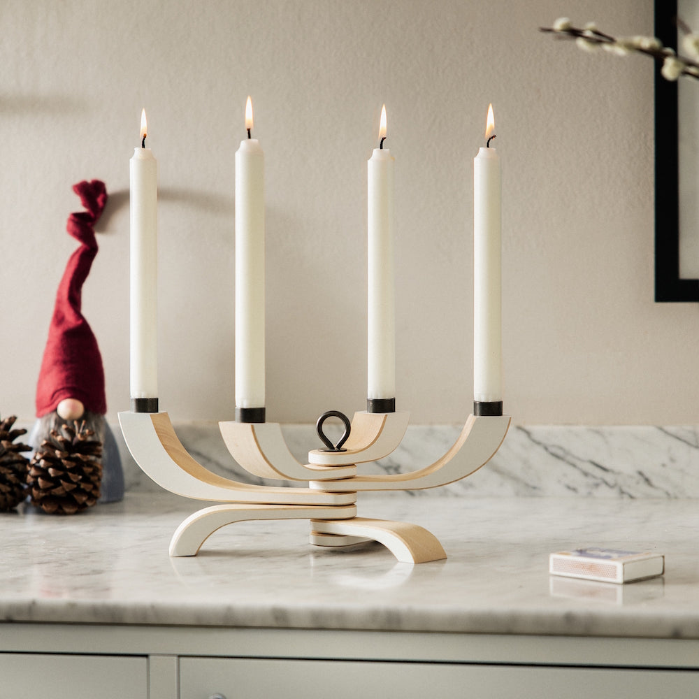 Design House Stockholm Nordic Light Candle Holder 4 white