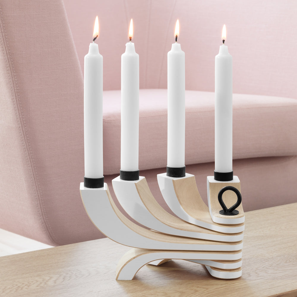 Design House Stockholm Nordic Light Candle Holder 4 white