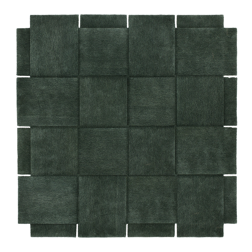 Design House Stockholm Basket Rug Wool 245x245 Green