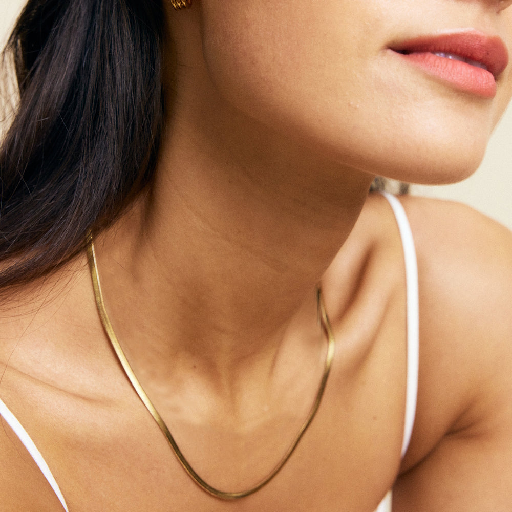 Edblad Chain Herringbone 45cm Gold