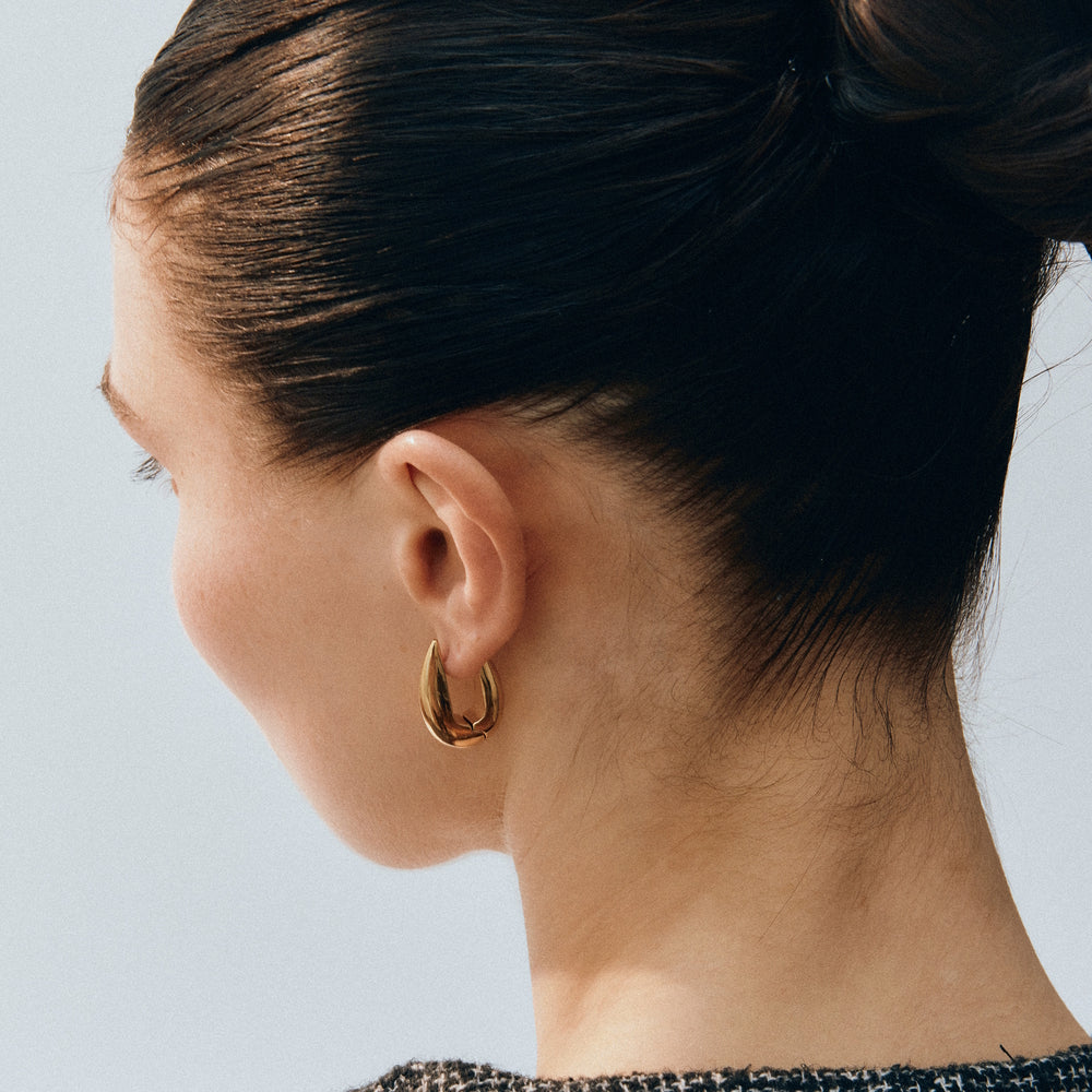 Edblad Crest Hoops L Gold