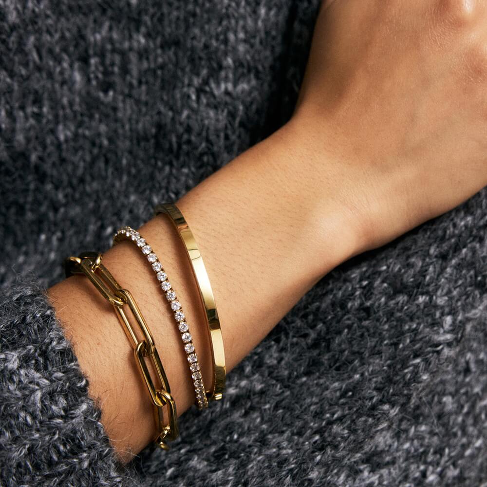 Edblad Fave Bangle Gold 16.5mm