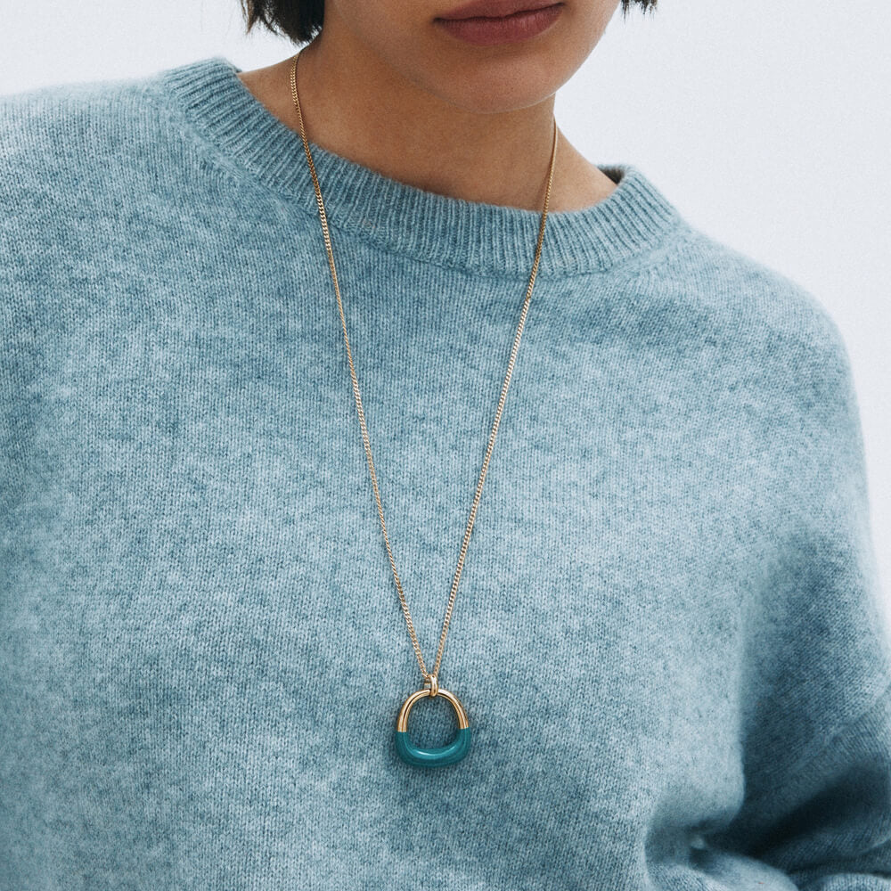 Edblad Lore Necklace Gold Green