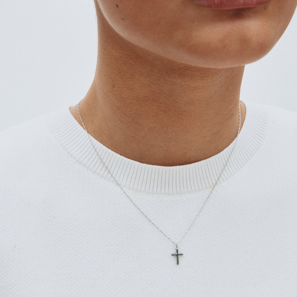 Edblad Spirit Cross Necklace Steel