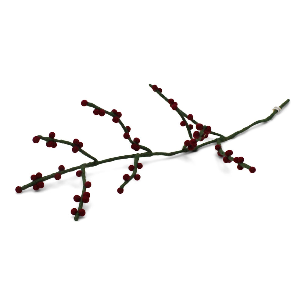 Gry & Sif Branch Dark Green Red Berries