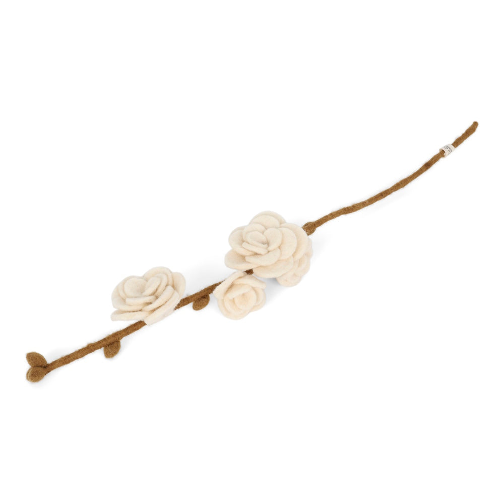 Gry & Sif Felted Branch White Roses