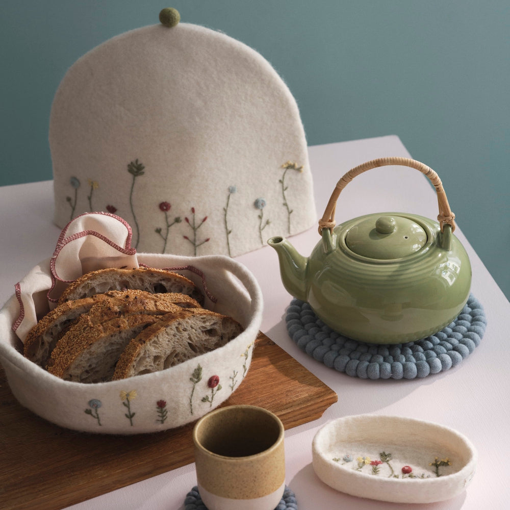 Gry & Sif Felted Tray Small White
