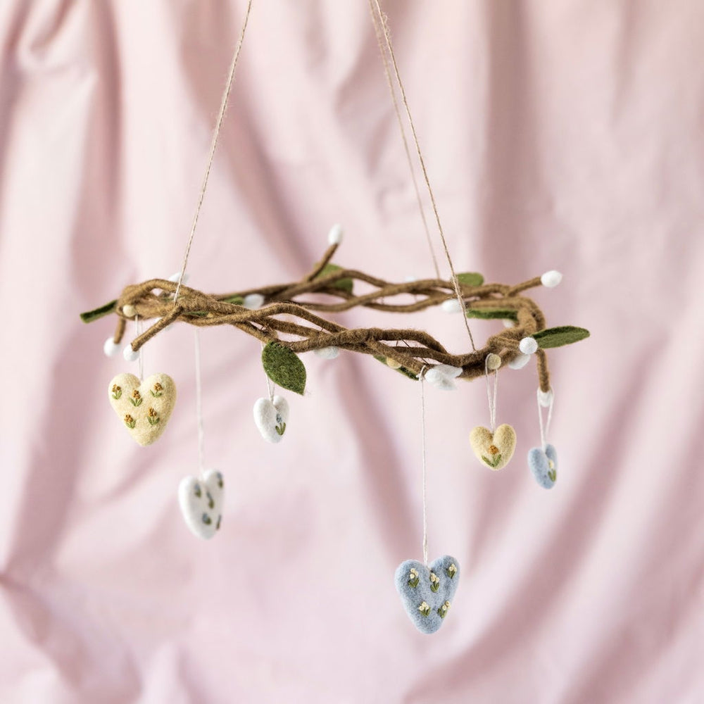 Gry & Sif Mini Heart Flower Decoration 3pk