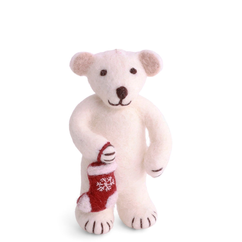 Gry & Sif Polar Bear Small with Stocking