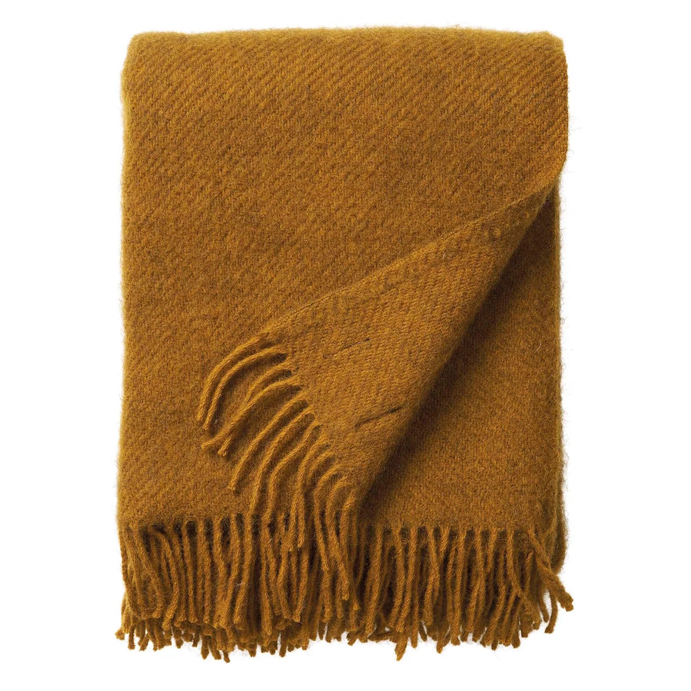 Klippan Gotland Wool Blanket Warm Caramel