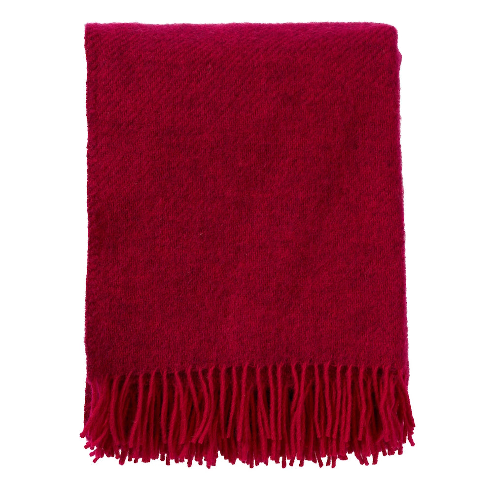 Klippan Gotland Wool Blanket Warm Cerise