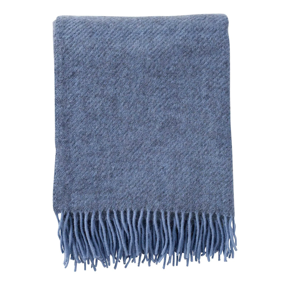 Klippan Gotland Wool Blanket Crispy Infinity Blue