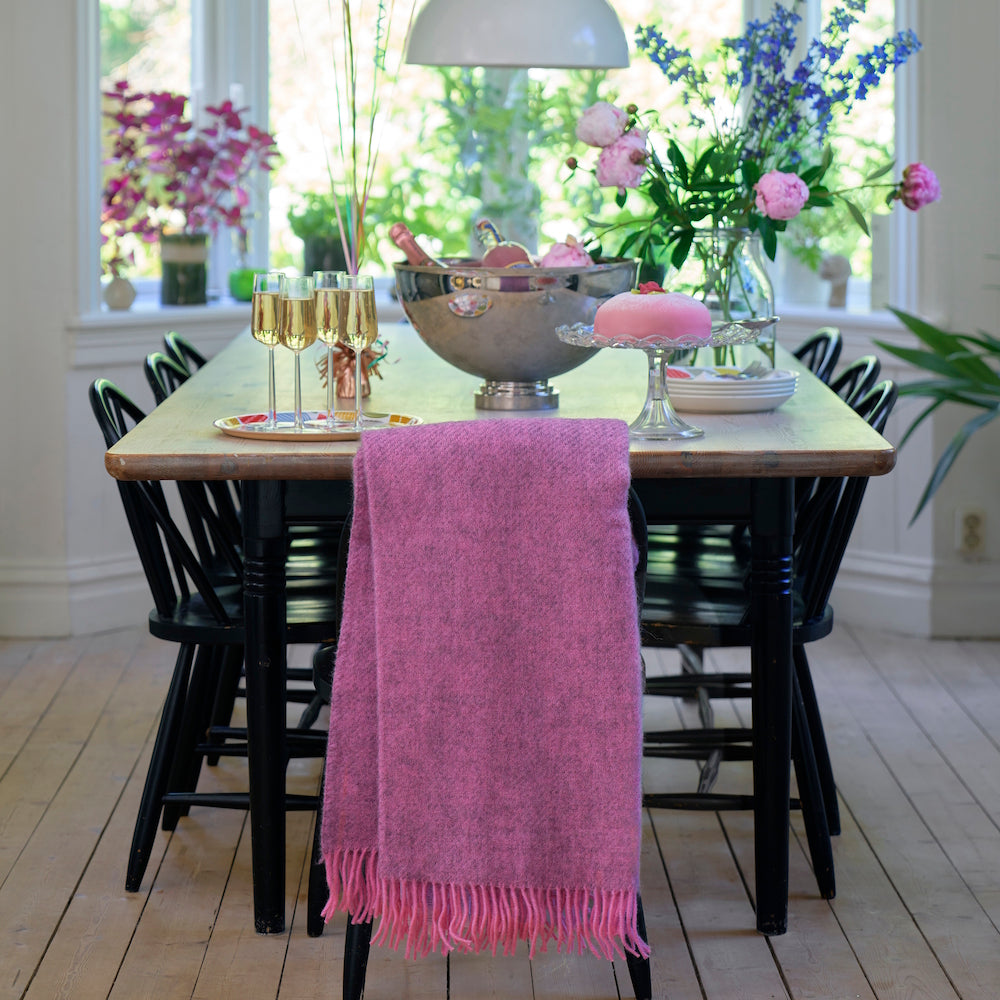 Klippan Gotland Wool Blanket Pink
