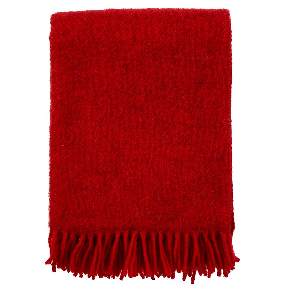 Klippan Gotland Wool Blanket Warm Red