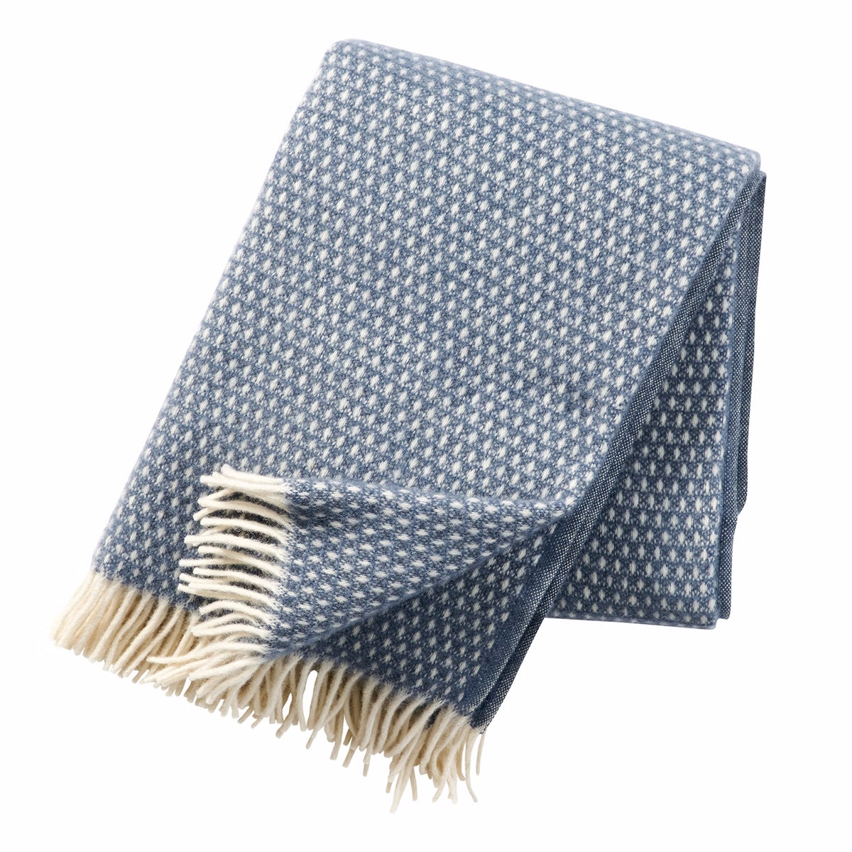 Klippan Preppy Brushed Wool Blanket Blue
