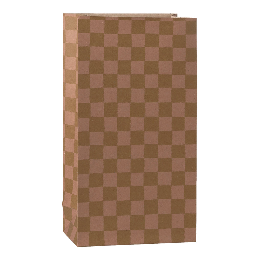 Maileg Gift Bag Medium Checker Rose-Ocher 50pk