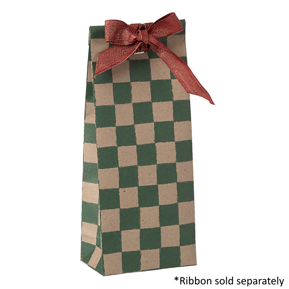 Maileg Gift Bag Mini Checker Green 50pk