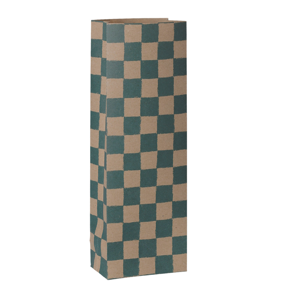 Maileg Gift Bag Mini Checker Petrol 50pk