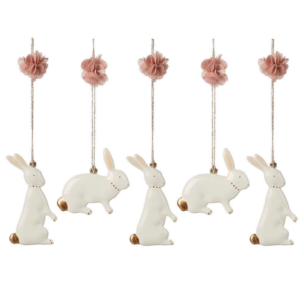Maileg Metal Ornaments Easter Bunny 5pcs
