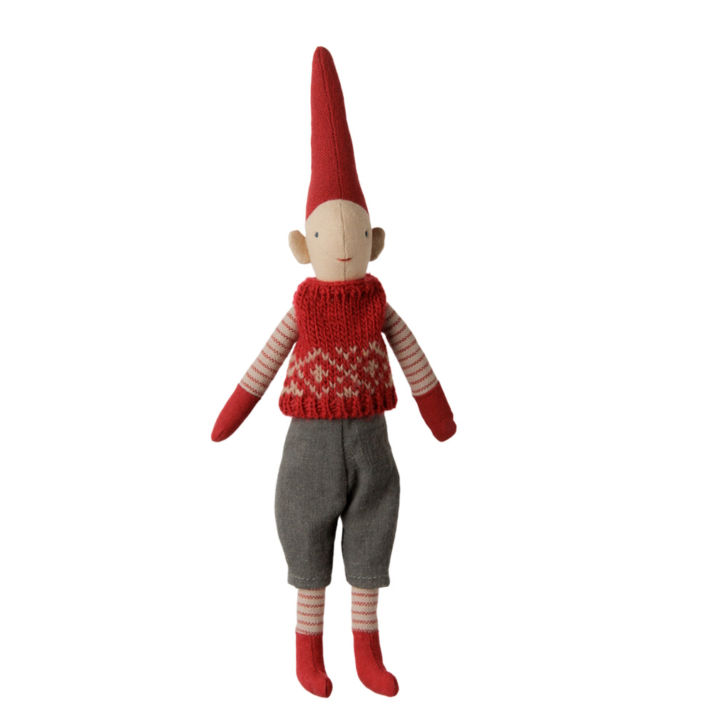 Maileg Pixy Size 1 Boy Red Knitted Vest
