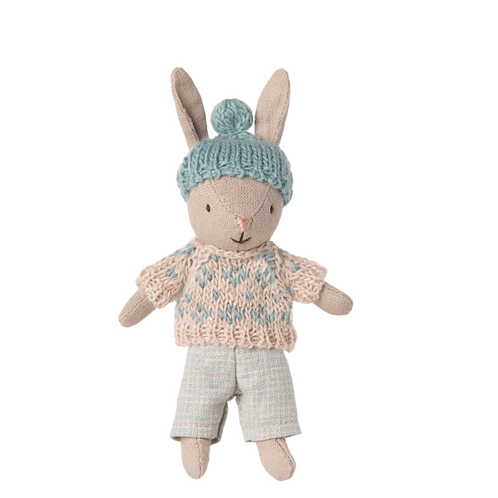 Maileg Winter Rabbit Micro Sand Mint