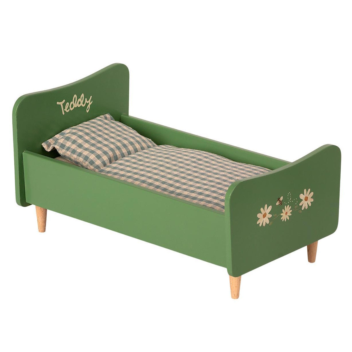 Maileg Wooden Bed Dusty Green for Teddy Dad