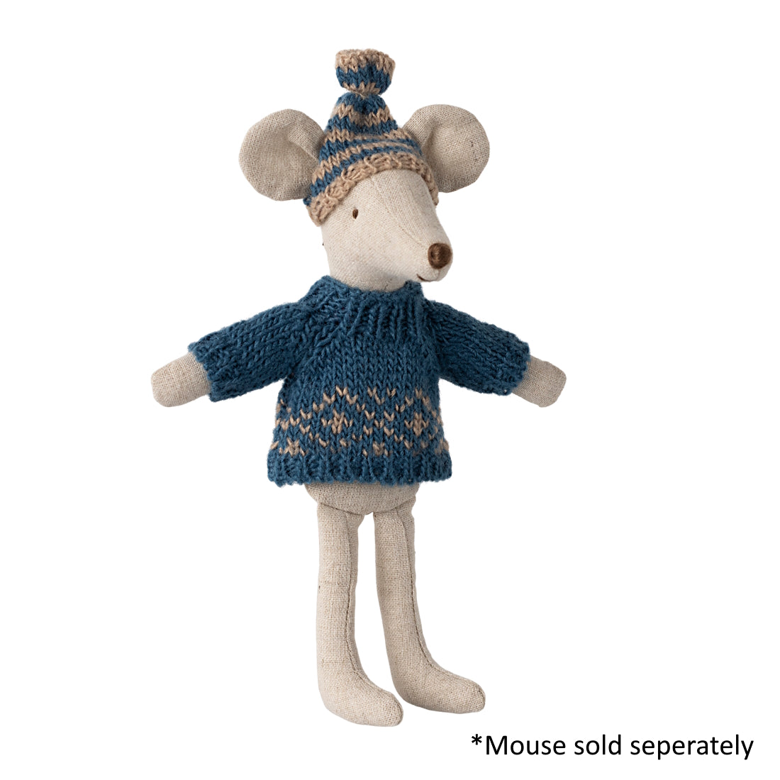 Maileg Knitted Sweater and Hat for Dad Mouse