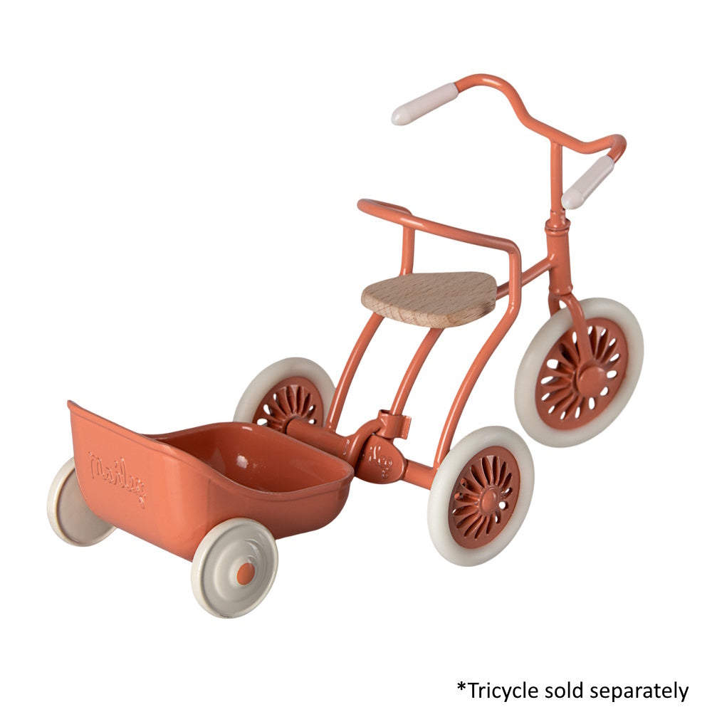Maileg Tricycle Trailer Mouse Coral