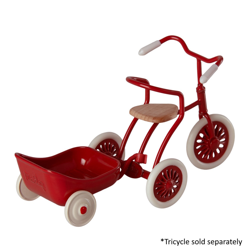 Maileg Tricycle Trailer Mouse Red