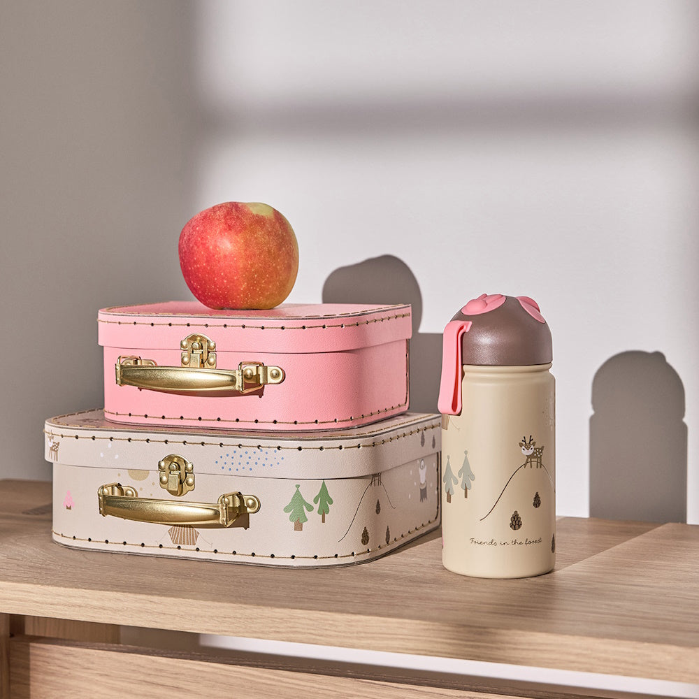 OYOY Friends in the Forest Bottle 360ml Rose