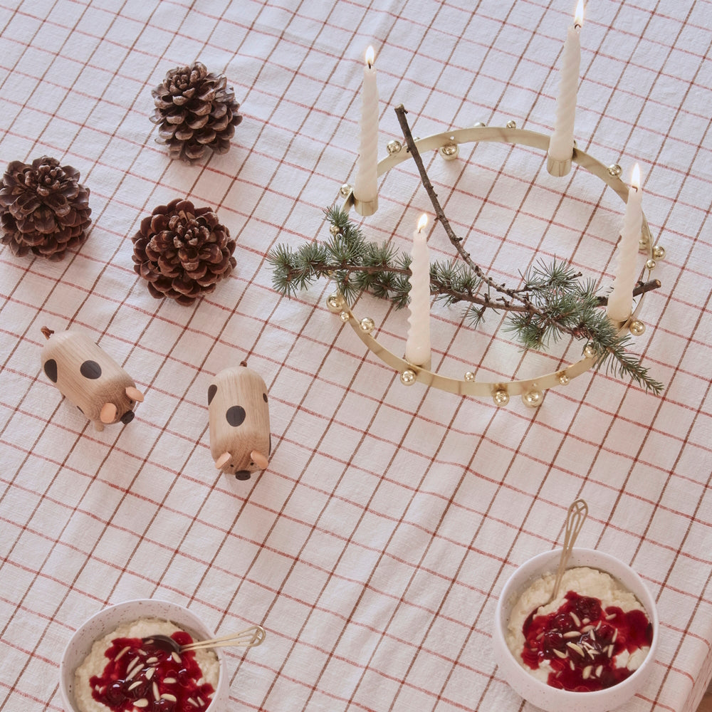 OYOY Pearl Advent Candleholder Brass