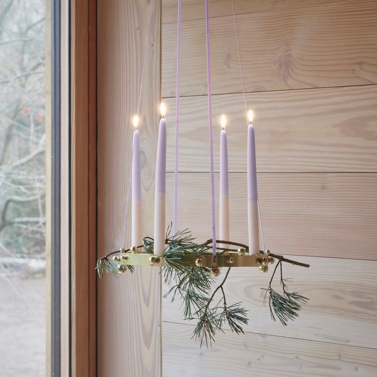 OYOY Pearl Advent Candleholder Brass