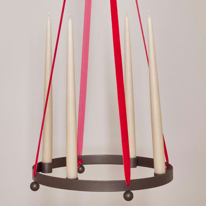 OYOY Pearl Advent Candleholder Brown