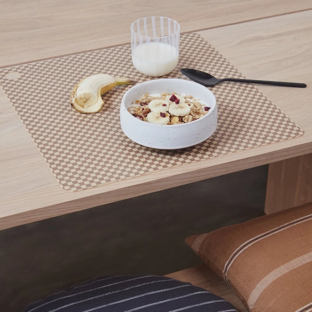 OYOY Placemat Checker 2pk Camel