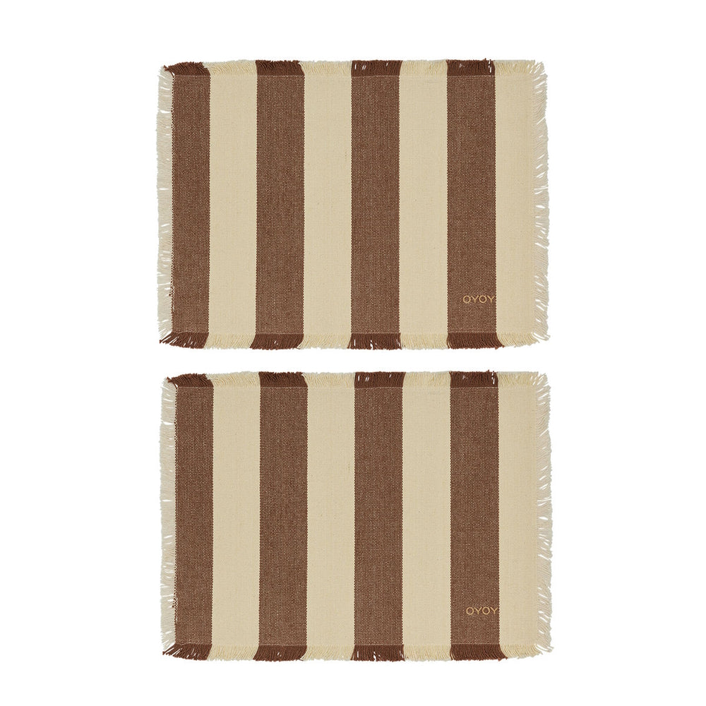 OYOY Toppu Placemat Pack of 2 Brown