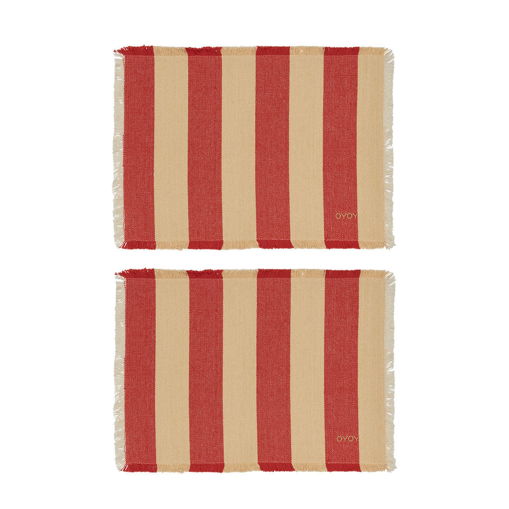 OYOY Toppu Placemat Pack of 2 Red